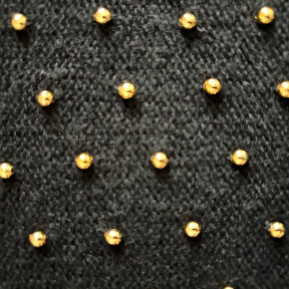 Womens Vintage 80s Gold Beaded Sweater - holiday Glam | Size Medium - Picture 7 of 7